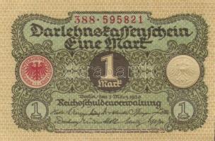 Német Birodalom / Weimari Köztársaság 1920. 1M (4x) egymás utáni sorszámokkal T:I
