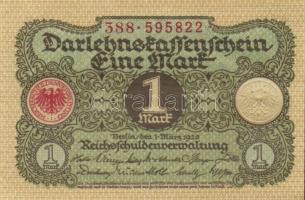 Német Birodalom / Weimari Köztársaság 1920. 1M (4x) egymás utáni sorszámokkal T:I