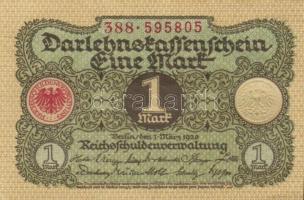 Német Birodalom / Weimari Köztársaság 1920. 1M (4x) egymás utáni sorszámokkal T:I