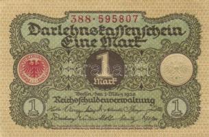 Német Birodalom / Weimari Köztársaság 1920. 1M (4x) egymás utáni sorszámokkal T:I