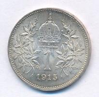 Ausztria 1915. 1K Ag "Ferenc József" T:XF Austria 1915. 1 Corona Ag "Franz Joseph&quo...