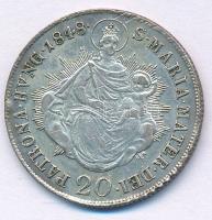 1848B 20kr Ag "V. Ferdinánd" T:AU,XF patina 
Hungary 1848B 20 Kreuzer Ag "Ferdinand ...
