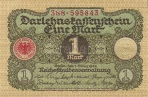 Német Birodalom / Weimari Köztársaság 1920. 1M (4x) egymás utáni sorszámokkal T:I