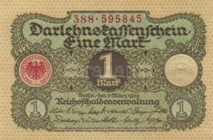 Német Birodalom / Weimari Köztársaság 1920. 1M (4x) egymás utáni sorszámokkal T:I