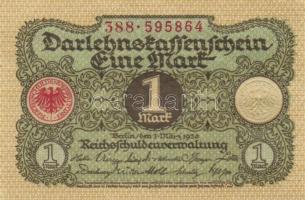 Német Birodalom / Weimari Köztársaság 1920. 1M (4x) egymás utáni sorszámokkal T:I