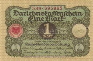 Német Birodalom / Weimari Köztársaság 1920. 1M (4x) egymás utáni sorszámokkal T:I