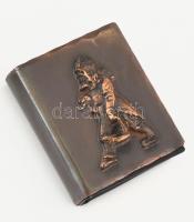 Agricola: A bányászatról és kohászatról. Bányászat- kohászattörténet. Miskolc, 1983. Műbőr kötésben , Miniköny Csak 400 pld Hozzá iparművész réz könyvtartó