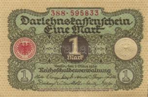 Német Birodalom / Weimari Köztársaság 1920. 1M (4x) egymás utáni sorszámokkal T:I,I-