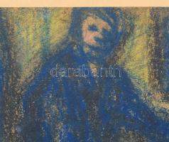 Bolmányi Ferenc (1904-1990): Gyertyafénynél, 1938. Pasztell, papír, jelezve jobbra lent. Kartonra ka...