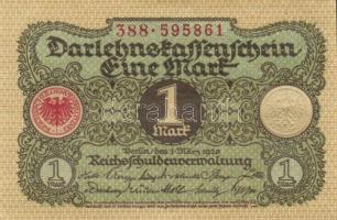 Német Birodalom / Weimari Köztársaság 1920. 1M (5x) egymás utáni sorszámokkal T:I