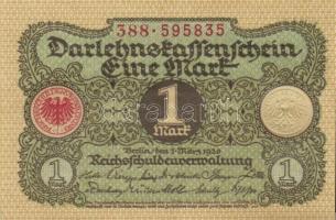 Német Birodalom / Weimari Köztársaság 1920. 1M (5x) egymás utáni sorszámokkal T:I