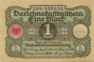 Német Birodalom / Weimari Köztársaság 1920. 1M (5x) egymás utáni sorszámokkal T:I