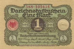 Német Birodalom / Weimari Köztársaság 1920. 1M (5x) egymás utáni sorszámokkal T:I