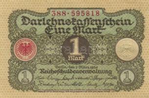 Német Birodalom / Weimari Köztársaság 1920. 1M (5x) egymás utáni sorszámokkal T:I