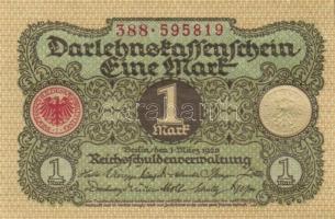 Német Birodalom / Weimari Köztársaság 1920. 1M (5x) egymás utáni sorszámokkal T:I