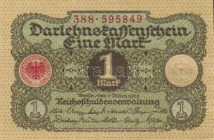 Német Birodalom / Weimari Köztársaság 1920. 1M (5x) egymás utáni sorszámokkal T:I,I-