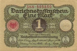 Német Birodalom / Weimari Köztársaság 1920. 1M (5x) egymás utáni sorszámokkal T:I,I-