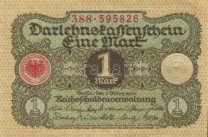 Német Birodalom / Weimari Köztársaság 1920. 1M (5x) egymás utáni sorszámokkal T:I,I-