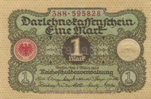 Német Birodalom / Weimari Köztársaság 1920. 1M (5x) egymás utáni sorszámokkal T:I,I-