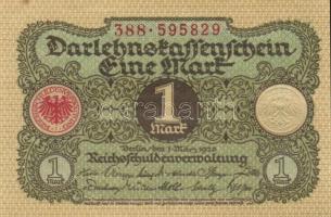 Német Birodalom / Weimari Köztársaság 1920. 1M (5x) egymás utáni sorszámokkal T:I,I-