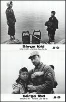 cca 1989 előtt készült, ,,Sárga föld" című kínai film jelenetei és szereplői, 9 db vintage prod...