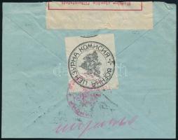 1916 Céges levél 15 + 25 Ct bérmentesítéssel, bulgár és magyar cenzúrával Budapestre küldve