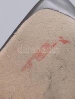 Art deco stílusú női akt asztaldísz, m: 17,5 cm