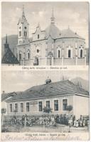 1916 Telcs, Telciu; Görög katolikus templom és iskola / Greek Catholic church and school