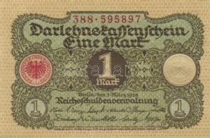 Német Birodalom / Weimari Köztársaság 1920. 1M (3x) egymás utáni sorszámokkal T:I