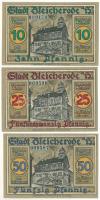 Németország / Weimari Köztársaság / Bleicherode 1921. 10pf-50pf (3xklf) T:UNC,AU Germany / Weimar Republic / Bleicherode 1921. 10 Pfennig - 50 Pfennig (3xdiff) C:UNC,AU