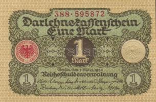 Német Birodalom / Weimari Köztársaság 1920. 1M (3x) egymás utáni sorszámokkal T:I