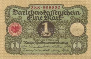 Német Birodalom / Weimari Köztársaság 1920. 1M (3x) egymás utáni sorszámokkal T:I
