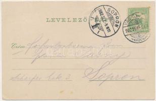 1902 Vágújhely, Neustadt an der Waag, Nové Mesto nad Váhom; Fő tér. Horovitz Adolf kiadása / main sq...