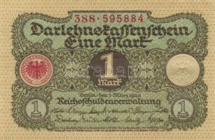 Német Birodalom / Weimari Köztársaság 1920. 1M (3x) egymás utáni sorszámokkal T:I