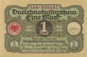 Német Birodalom / Weimari Köztársaság 1920. 1M (3x) egymás utáni sorszámokkal T:I