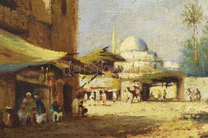 Veress Géza (1899-1970): Keleti táj. Olaj, karton, jelzett. 24x34 cm