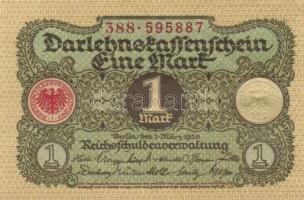 Német Birodalom / Weimari Köztársaság 1920. 1M (4x) egymás utáni sorszámokkal T:I