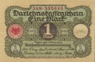 Német Birodalom / Weimari Köztársaság 1920. 1M (4x) egymás utáni sorszámokkal T:I