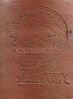 Antik kőedény ásványvizes palack, jelzett, m: 22,5 cm