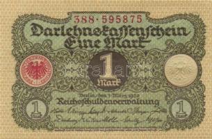 Német Birodalom / Weimari Köztársaság 1920. 1M (4x) egymás utáni sorszámokkal T:I