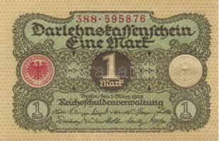 Német Birodalom / Weimari Köztársaság 1920. 1M (4x) egymás utáni sorszámokkal T:I