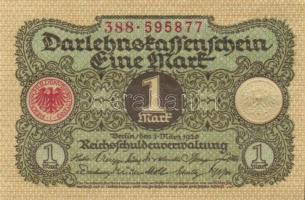 Német Birodalom / Weimari Köztársaság 1920. 1M (4x) egymás utáni sorszámokkal T:I