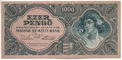 1945. 1000P T:F szép, erős papír Adamo P22