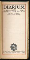 1931 Diarium az 1931-ik esztendőre. A borítón a "trianoni sárkányt" legyőző "egyetemi...