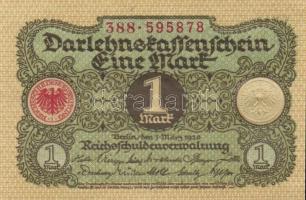 Német Birodalom / Weimari Köztársaság 1920. 1M (5x) egymás utáni sorszámokkal T:I