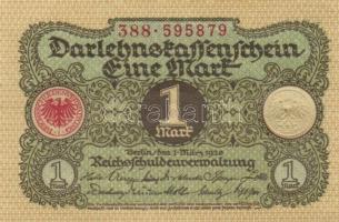 Német Birodalom / Weimari Köztársaság 1920. 1M (5x) egymás utáni sorszámokkal T:I