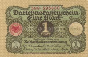 Német Birodalom / Weimari Köztársaság 1920. 1M (5x) egymás utáni sorszámokkal T:I