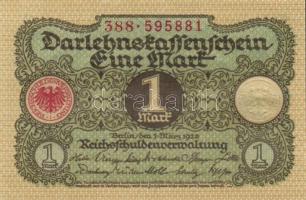 Német Birodalom / Weimari Köztársaság 1920. 1M (5x) egymás utáni sorszámokkal T:I