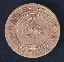 DN "Budapest Tejcsarnok" 50f üvegbetétjegy T:3