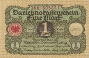 Német Birodalom / Weimari Köztársaság 1920. 1M (5x) egymás utáni sorszámokkal T:I